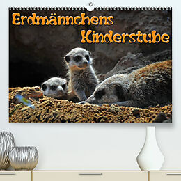 Kalender Erdmännchens Kinderstube (Premium, hochwertiger DIN A2 Wandkalender 2023, Kunstdruck in Hochglanz) von Ingo Laue