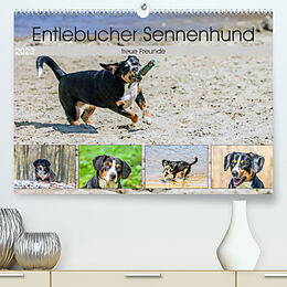 Kalender Entlebucher Sennenhund - treue Freunde (Premium, hochwertiger DIN A2 Wandkalender 2023, Kunstdruck in Hochglanz) von SchnelleWelten