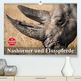 Kalender Nashörner und Flusspferde (Premium, hochwertiger DIN A2 Wandkalender 2023, Kunstdruck in Hochglanz) von Elisabeth Stanzer