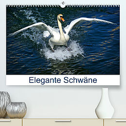Kalender Elegante Schwäne (Premium, hochwertiger DIN A2 Wandkalender 2023, Kunstdruck in Hochglanz) von Kattobello