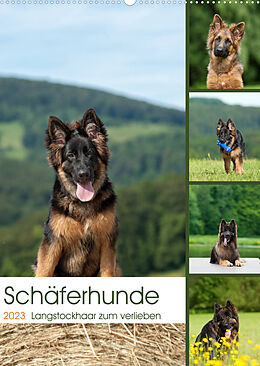 Kalender Schäferhunde Langstockhaar zum verlieben (Wandkalender 2023 DIN A2 hoch) von Petra Schiller