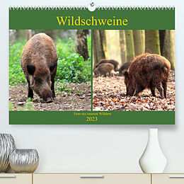 Kalender Wildschweine - Tiere aus unseren Wäldern (Premium, hochwertiger DIN A2 Wandkalender 2023, Kunstdruck in Hochglanz) von Arno Klatt