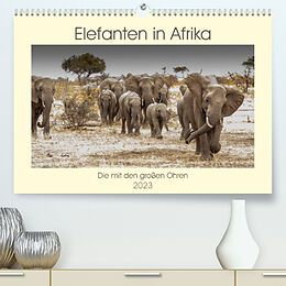 Kalender Elefanten in Afrika - Die mit den großen Ohren (Premium, hochwertiger DIN A2 Wandkalender 2023, Kunstdruck in Hochglanz) von Barbara Bethke