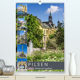 Kalender PILSEN Historisches Stadtherz (Premium, hochwertiger DIN A2 Wandkalender 2023, Kunstdruck in Hochglanz) von Melanie Viola