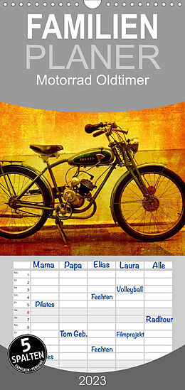 Kalender Familienplaner Motorrad Oldtimer (Wandkalender 2023 , 21 cm x 45 cm, hoch) von Gabi Siebenhühner