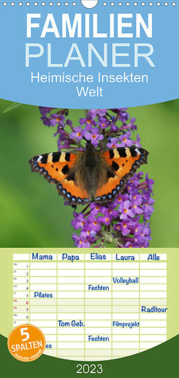 Kalender Familienplaner Heimische Insekten Welten (Wandkalender 2023 , 21 cm x 45 cm, hoch) von Kattobello
