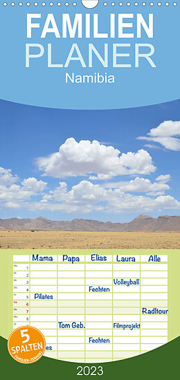 Kalender Familienplaner Namibia (Wandkalender 2023 , 21 cm x 45 cm, hoch) von Richard Oechsner