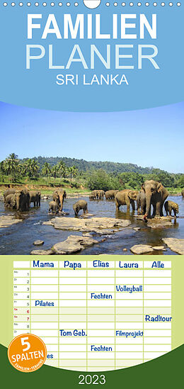 Kalender Familienplaner Sri Lanka (Wandkalender 2023 , 21 cm x 45 cm, hoch) von Clemens Rasch