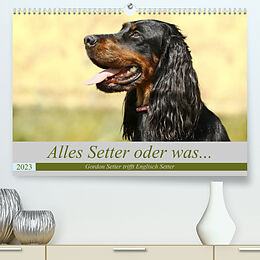 Kalender Alles Setter oder was (Premium, hochwertiger DIN A2 Wandkalender 2023, Kunstdruck in Hochglanz) von Hundefotografie Bea Müller