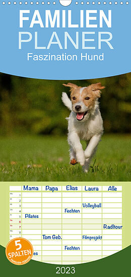 Kalender Familienplaner Faszination Hund (Wandkalender 2023 , 21 cm x 45 cm, hoch) von Melanie Bischof, Tierfotografie Bischof