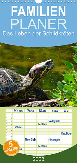 Kalender Familienplaner Das Leben der Schildkröten (Wandkalender 2023 , 21 cm x 45 cm, hoch) von kattobello