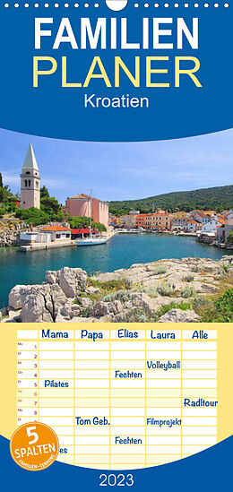 Kalender Familienplaner Kroatien (Wandkalender 2023 , 21 cm x 45 cm, hoch) von LianeM