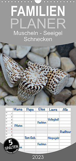 Kalender Familienplaner Häuser der Meere: Muscheln - Seeigel - Schnecken (Wandkalender 2023 , 21 cm x 45 cm, hoch) von Renate Grobelny