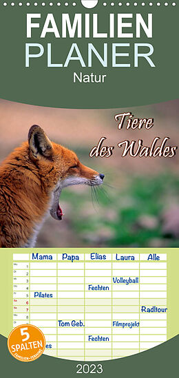 Kalender Familienplaner Tiere des Waldes (Wandkalender 2023 , 21 cm x 45 cm, hoch) von Bildagentur Geduldig