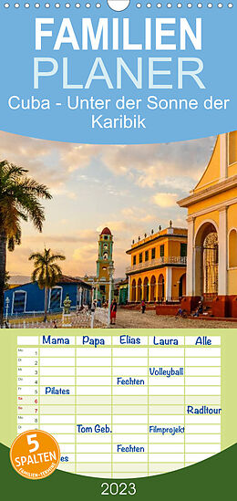 Kalender Familienplaner Cuba - Unter der Sonne der Karibik (Wandkalender 2023 , 21 cm x 45 cm, hoch) von Jens Benninghofen