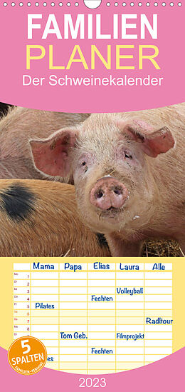 Kalender Familienplaner Der Schweinekalender (Wandkalender 2023 , 21 cm x 45 cm, hoch) von Christine Schmutzler-Schaub