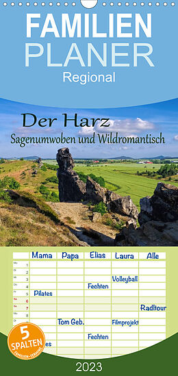 Kalender Familienplaner Der Harz - Sagenumwoben und Wildromantisch (Wandkalender 2023 , 21 cm x 45 cm, hoch) von LianeM