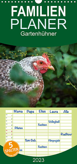 Kalender Familienplaner Gartenhühner (Wandkalender 2023 , 21 cm x 45 cm, hoch) von Britta Ohm