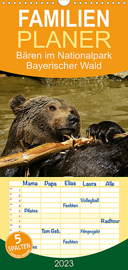 Kalender Familienplaner Bären im Nationalpark Bayerischer Wald (Wandkalender 2023 , 21 cm x 45 cm, hoch) von Erika Müller