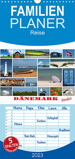 Kalender Familienplaner Dänemark - Ostseeküste (Wandkalender 2023 , 21 cm x 45 cm, hoch) von Carina-Fotografie