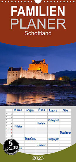 Kalender Familienplaner Schottland (Wandkalender 2023 , 21 cm x 45 cm, hoch) von Jörg Dauerer