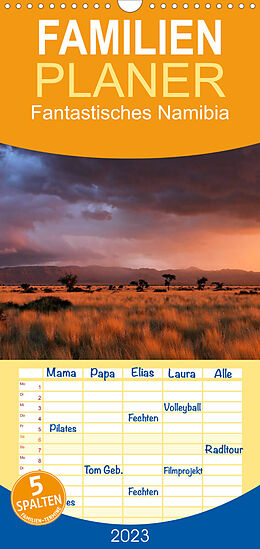 Kalender Familienplaner Fantastisches Namibia (Wandkalender 2023 , 21 cm x 45 cm, hoch) von Michael Voß