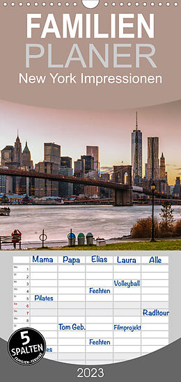 Kalender Familienplaner New York Impressionen (Wandkalender 2023 , 21 cm x 45 cm, hoch) von Marcus Sielaff