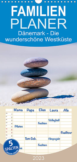 Kalender Familienplaner Dänemark - Die wunderschöne Westküste (Wandkalender 2023 , 21 cm x 45 cm, hoch) von Christine Nöh