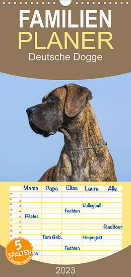 Kalender Familienplaner Deutsche Dogge (Wandkalender 2023 , 21 cm x 45 cm, hoch) von Sigrid Starick