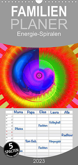 Kalender Familienplaner Energie-Spiralen (Wandkalender 2023 , 21 cm x 45 cm, hoch) von Ramon Labusch