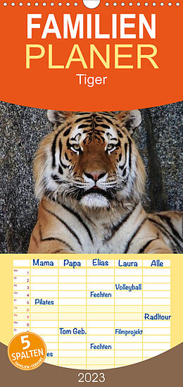 Kalender Familienplaner Tiger (Wandkalender 2023 , 21 cm x 45 cm, hoch) von Jörg Hennig