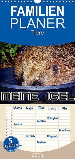 Kalender Familienplaner Meine Igel (Wandkalender 2023 , 21 cm x 45 cm, hoch) von Henning von Löwis of Menar