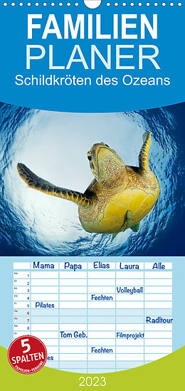 Kalender Familienplaner Schildkröten des Ozeans (Wandkalender 2023 , 21 cm x 45 cm, hoch) von Henry Jager