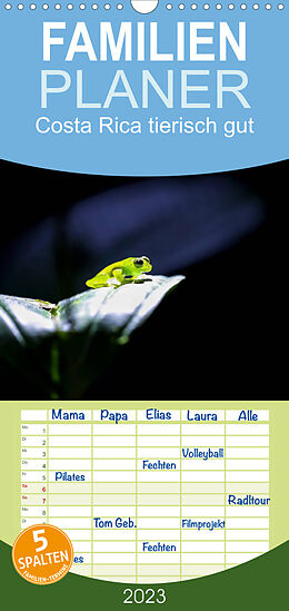 Kalender Familienplaner Costa Rica tierisch gut (Wandkalender 2023 , 21 cm x 45 cm, hoch) von Uwe Bergwitz
