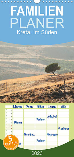 Kalender Familienplaner Kreta. Im Süden (Wandkalender 2023 , 21 cm x 45 cm, hoch) von Markus Wagner