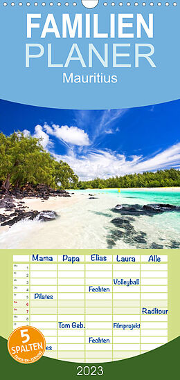 Kalender Familienplaner Mauritius (Wandkalender 2023 , 21 cm x 45 cm, hoch) von Jenny Sturm