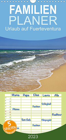 Kalender Familienplaner Urlaub auf Fuerteventura (Wandkalender 2023 , 21 cm x 45 cm, hoch) von Klaus Eppele