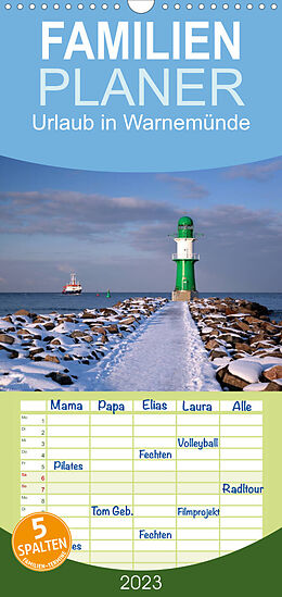 Kalender Familienplaner Urlaub in Warnemünde (Wandkalender 2023 , 21 cm x 45 cm, hoch) von Thomas Deter