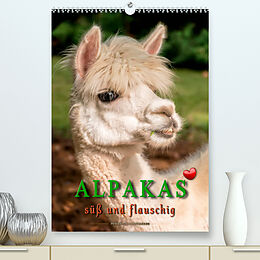 Kalender Alpakas - süß und flauschig (Premium, hochwertiger DIN A2 Wandkalender 2023, Kunstdruck in Hochglanz) von Peter Roder