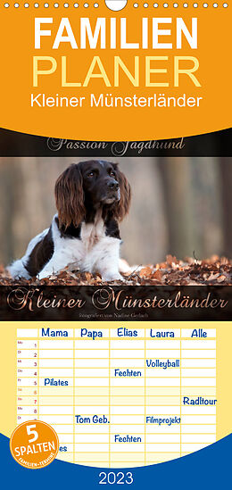 Kalender Familienplaner Passion Jagdhund - Kleiner Münsterländer (Wandkalender 2023 , 21 cm x 45 cm, hoch) von Nadine Gerlach
