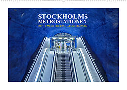 Kalender Stockholms Metrostationen - Bunte Meisterwerke im Untergrund (Wandkalender 2023 DIN A2 quer) von Christian Hallweger