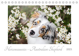 Kalender Herzensaussies - Australian Shepherd (Tischkalender 2023 DIN A5 quer) von Madlen Kudla