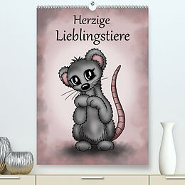 Kalender Herzige Lieblingstiere (Premium, hochwertiger DIN A2 Wandkalender 2023, Kunstdruck in Hochglanz) von Pezi Creation / Petra Haberhauer