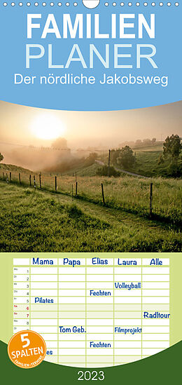 Kalender Familienplaner Der nördliche Jakobsweg (Wandkalender 2023 , 21 cm x 45 cm, hoch) von Rolf Hecker