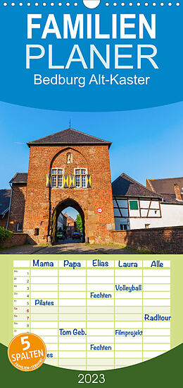 Kalender Familienplaner Bedburg Alt-Kaster (Wandkalender 2023 , 21 cm x 45 cm, hoch) von Christian Müller