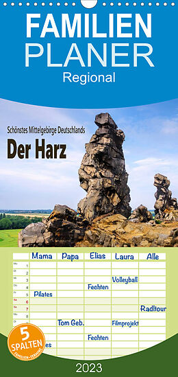 Kalender Familienplaner Der Harz - Schönstes Mittelgebirge Deutschlands (Wandkalender 2023 , 21 cm x 45 cm, hoch) von LianeM