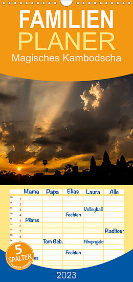 Kalender Familienplaner Magisches Kambodscha (Wandkalender 2023 , 21 cm x 45 cm, hoch) von Daniel Stewart Lustig