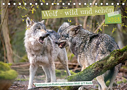 Kalender Wolf - wild und schön (Tischkalender 2023 DIN A5 quer) von Tanja Riedel