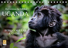 Kalender UGANDA - Berggorillas &amp; Chimps (Tischkalender 2023 DIN A5 quer) von Wibke Woyke