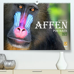 Kalender AFFENPORTRÄTS (Premium, hochwertiger DIN A2 Wandkalender 2023, Kunstdruck in Hochglanz) von Matthias Besant